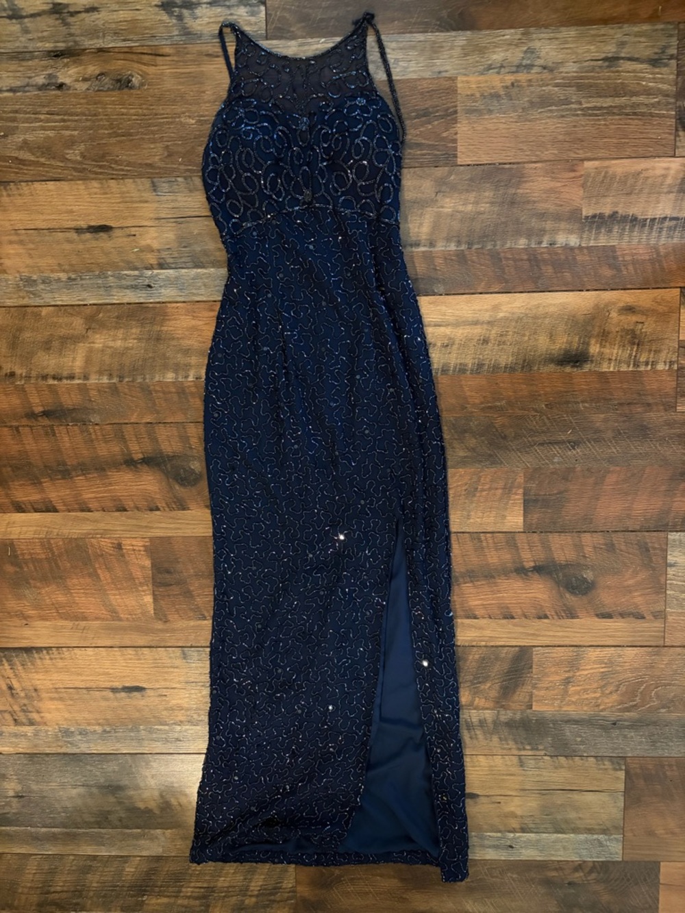 Vintage Y2K Andretti Donatello Beaded Halter Dress